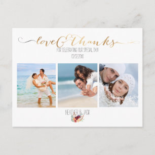 PixDezines DIY photos thank you Postcard