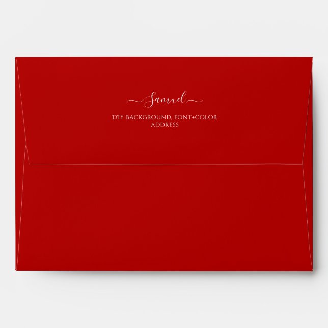 PixDezines DIY Pigeon Blood Red Envelopes (Back (Top Flap))