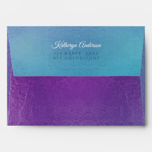 PixDezines DIY Pre-Addressed, Ombre Deep Blue Sea Envelope