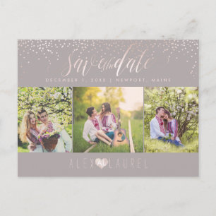 PixDezines DIY/Save the Date/Blush Confetti Postcard