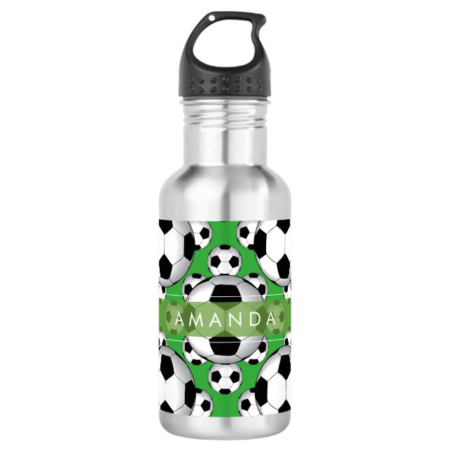 PixDezines DIY soccer balls 532 Ml Water Bottle (Front)
