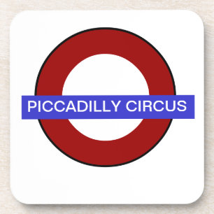 PixDezines DIY text/underground piccadilly circus Coaster