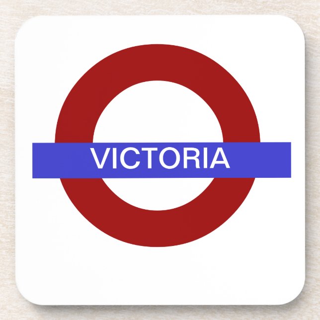 PixDezines DIY text/underground victoria Coaster (Front)