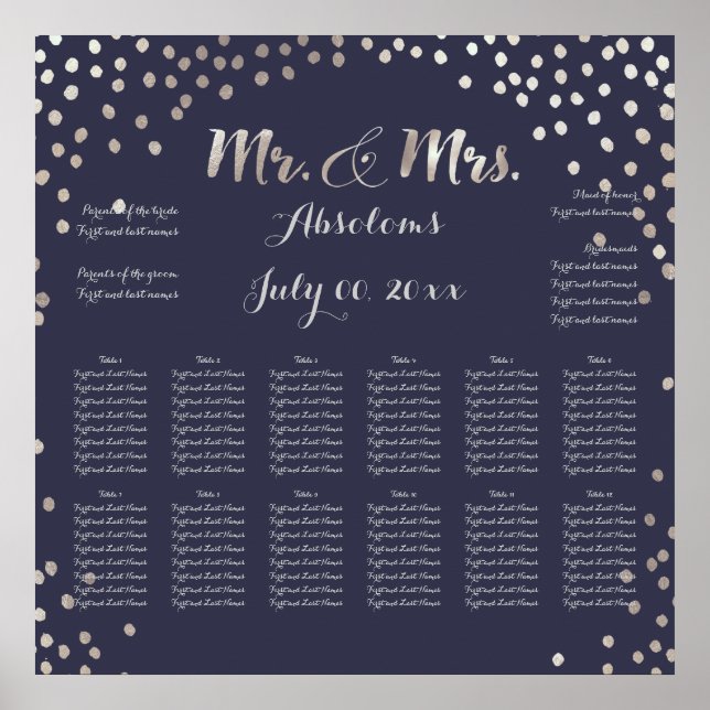 PixDezines DIYColor/Faux Silver Specks/Seating Poster (Front)