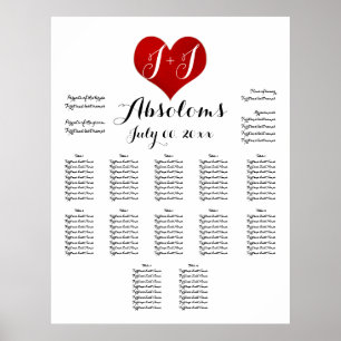 PixDezines DIYColor+Font/Red Heart/Seating Poster