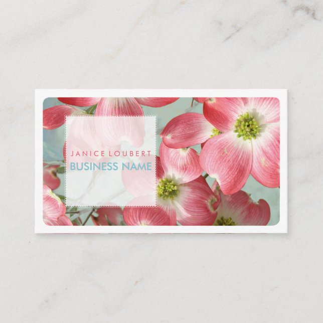 PixDezines Dogwood/Photograph Business Card (Front)