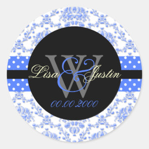 PIxDezines dolcè damask/DIY background colour Classic Round Sticker