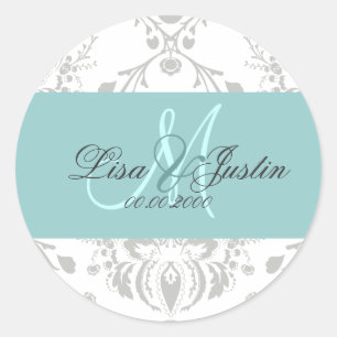 PixDezines dolcé damask diy colour Classic Round Sticker