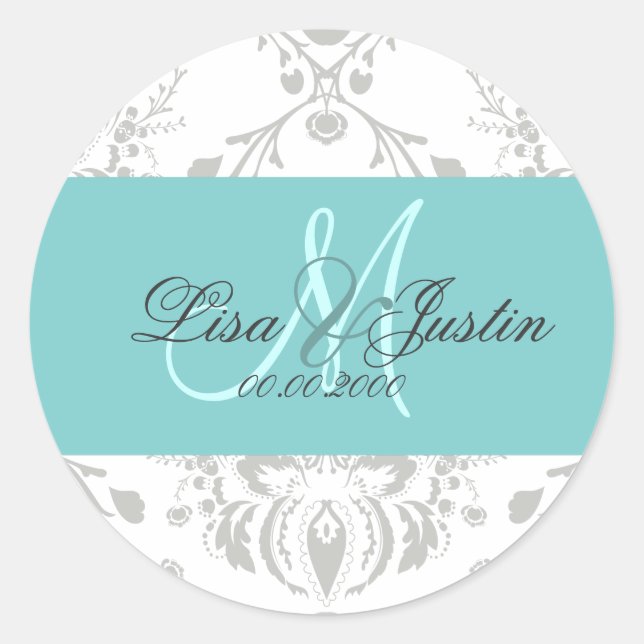 PixDezines dolcé damask diy colour Classic Round Sticker (Front)