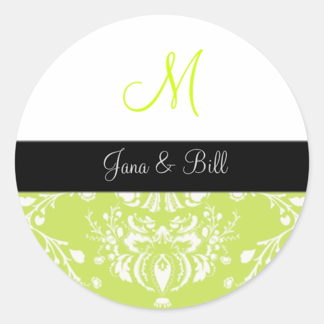 PixDezines dolcé damask diy colour Classic Round Sticker (Front)