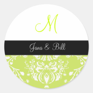 PixDezines dolcé damask diy colour Classic Round Sticker