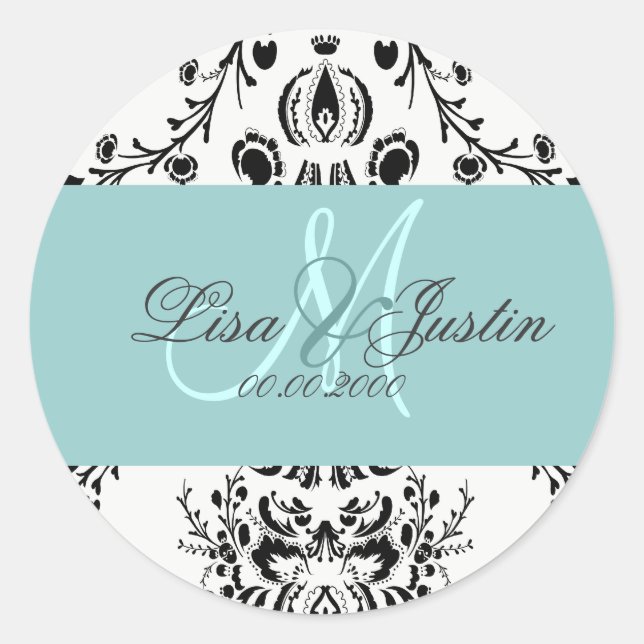 PixDezines dolcé damask diy colour Classic Round Sticker (Front)