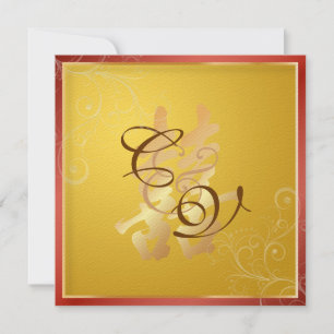 PixDezines Double Happiness, Chinese Wedding Invitation