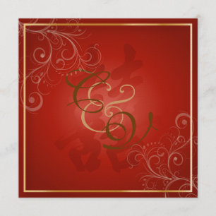 PixDezines Double Happiness, Chinese Wedding Invitation