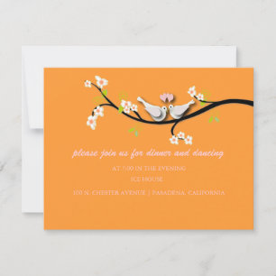 PixDezines doves/love birds/diy colour Invitation