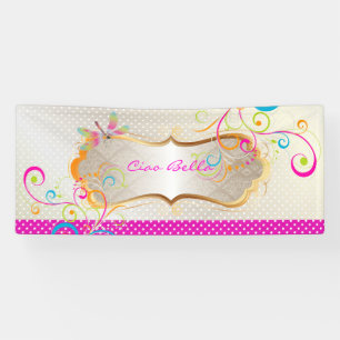 PixDezines Dragonflies Rainbow Swirls Banner
