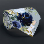 PixDezines Dusty Blue Navy Blue Watercolor Flower Tie<br><div class="desc">PixDezines floral watercolor neck tie,  baby blue / dusty blue roses and navy blue flowers.  Most of our designs come with DIY background colour.

 Copyright © 2011-2022 PixDezines™.</div>