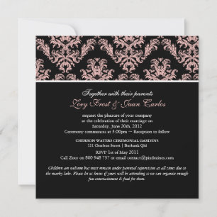 PixDezines Dusty Rose/Celeste Damask/diy colour Invitation
