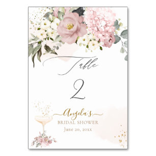 PixDezines Dusty Rose Table Number