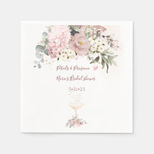 PixDezines Dusty Rose with Champagne Glass Napkins