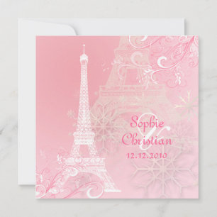 PixDezines EIFFEL TOWER INVITATIONS/DIY BACKGROUND Invitation