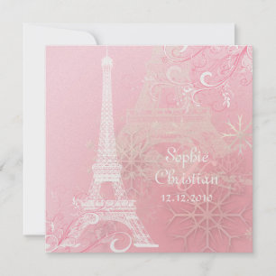 PixDezines EIFFEL TOWER INVITATIONS/DIY BACKGROUND Invitation