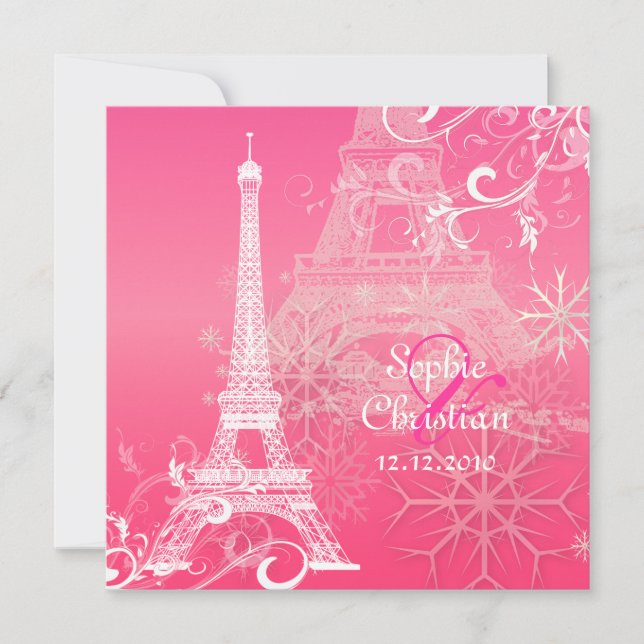 PixDezines EIFFEL TOWER INVITATIONS/DIY BACKGROUND Invitation (Front)
