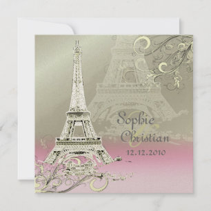 PixDezines EIFFEL TOWER INVITATIONS/DIY BACKGROUND Invitation