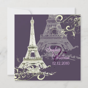 PixDezines EIFFEL TOWER INVITATIONS/DIY BACKGROUND Invitation