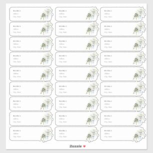 PixDezines Elegant Blue Gum Guest Address Label