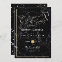 PixDezines Elegant Script, Black Marble+Faux Gold