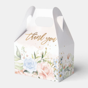 PixDezines Elegant Watercolor Blush Blue Roses Favour Box