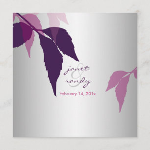 PixDezines fall foliage/eggplant/DIY background Invitation