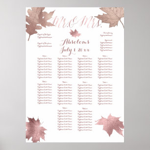 PixDezines Fall Foliage/Faux RosGold/Seating Char Poster