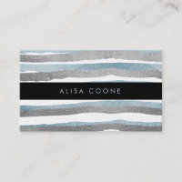 PixDezines faux blue+silver foil stripes
