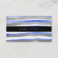PixDezines faux blue+silver foil stripes