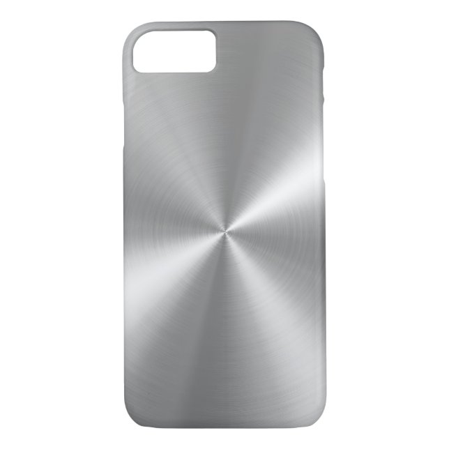 PixDezines faux brushed aluminium Case-Mate iPhone Case (Back)