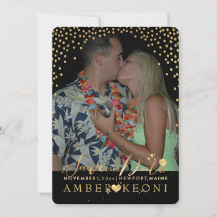 PixDezines Faux Gold Confetti/Heart/Save Date Save The Date