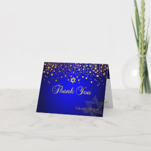 PixDezines Faux Gold Confetti, Royal Blu Thank You