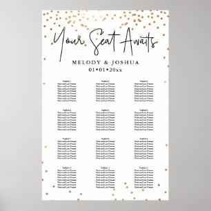 PixDezines Faux Gold Confetti, Seating Chart