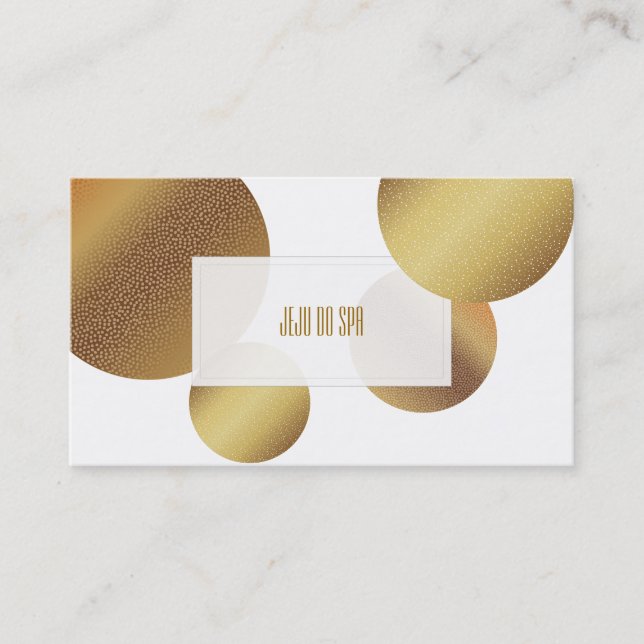 PixDezines faux gold dots Business Card (Front)