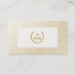 PixDezines faux gold dots/wheat wreath Business Card
