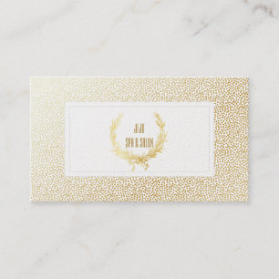 PixDezines faux gold dots/wheat wreath Business Card