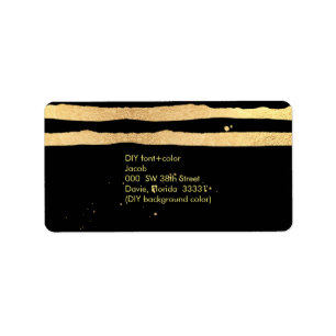 PixDezines faux gold foil stripes Label