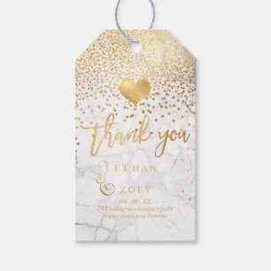 PixDezines Faux Gold Heart+Confetti+Marble Gift Tags