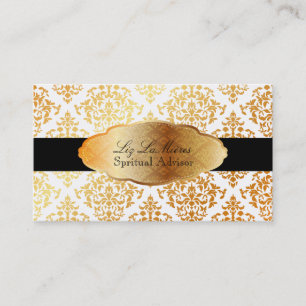 PixDezines faux gold Josephine Damask/DIY colour Business Card