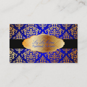 PixDezines faux gold Josephine Damask/DIY colour Business Card