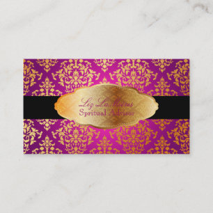 PixDezines faux gold Josephine Damask/DIY colour Business Card