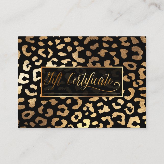 PixDezines Faux Gold Leopard/Gift Certificate (Front)