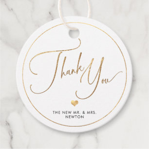 PixDezines Faux Gold Luxe Calligraphy Thank You Fa Favour Tags